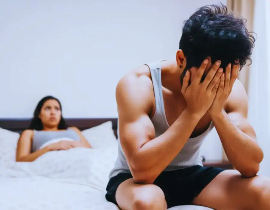Image of upset man in need of erectile dysfunction treatment Staffordshire